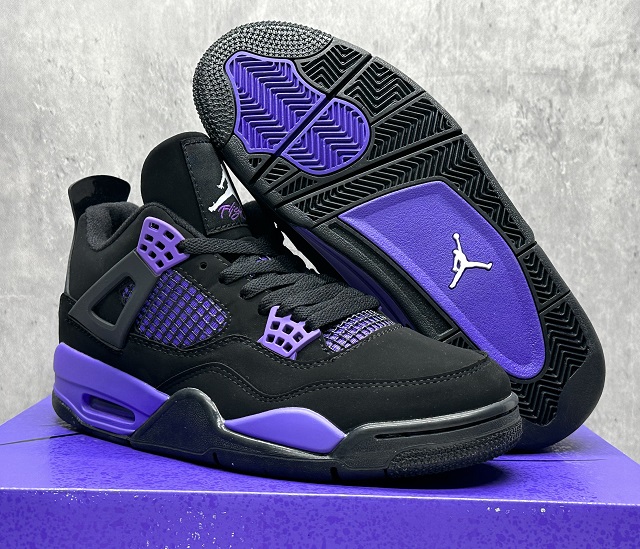 Women Jordan Shoes 4 SuperA Purple Thunder